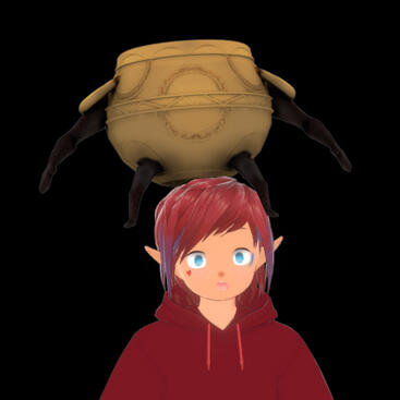 The Little Living Jar from the game Elden Ring as a cute hat!